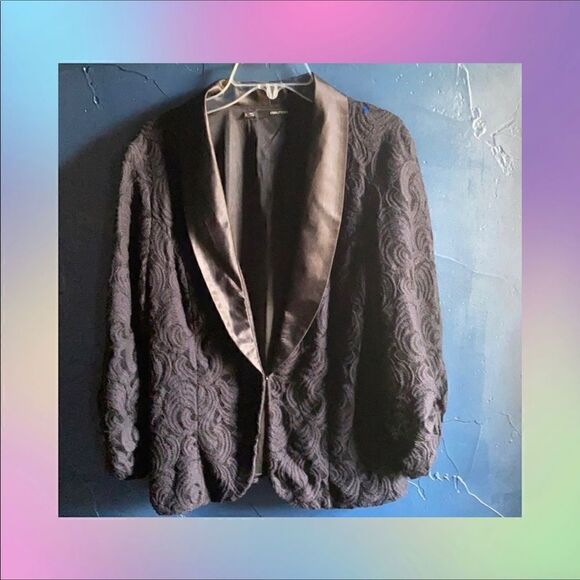 🎁 Maurices Black Lace Dress Jacket - Picture 1 of 6